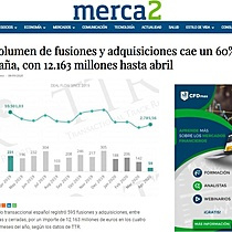 El volumen de fusiones y adquisiciones cae un 60% en Espaa, con 12.163 millones hasta abri